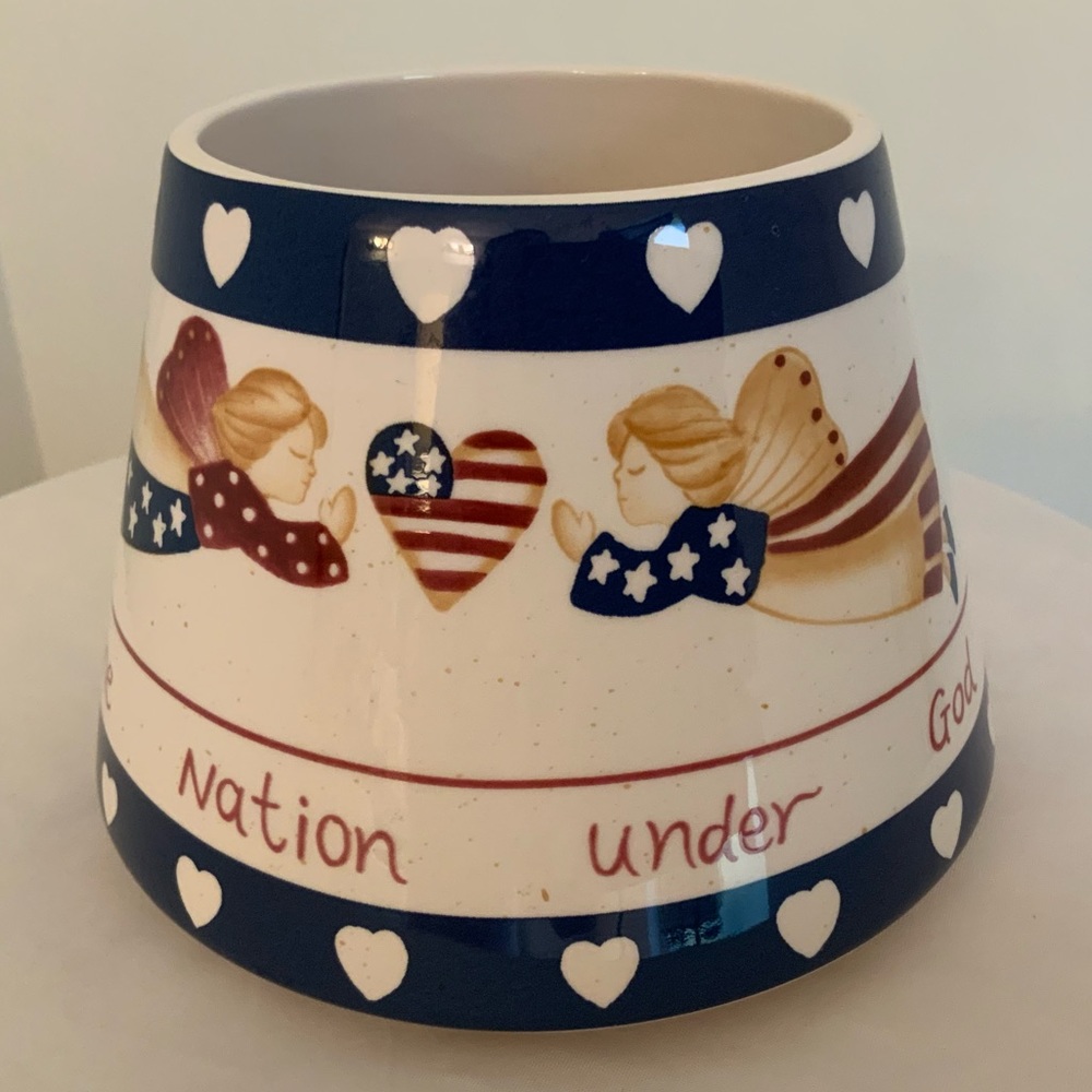 Home Interiors One Nation Under God Candle Topper